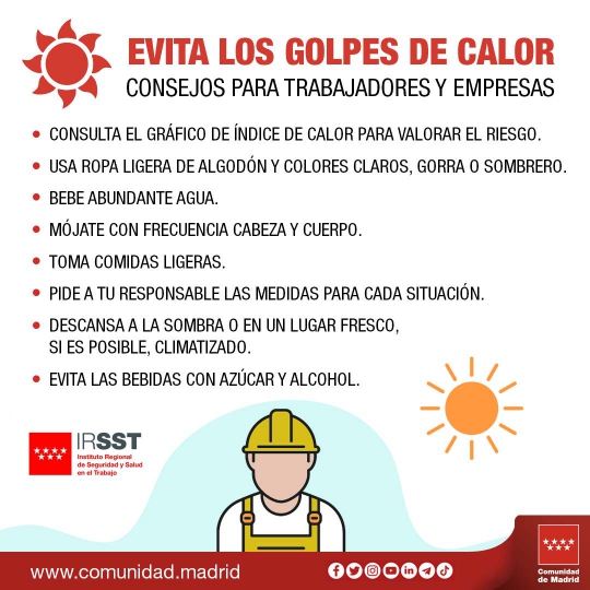 Prevención Riesgos Laborales por exposición al calor